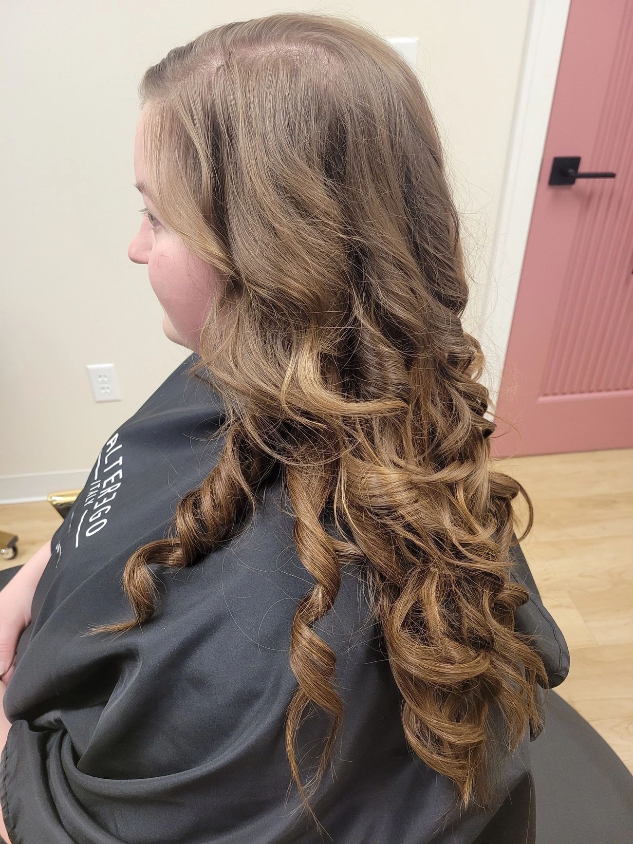 Before — Fine, thinning hair transformed with bouncy, full-bodied curls.